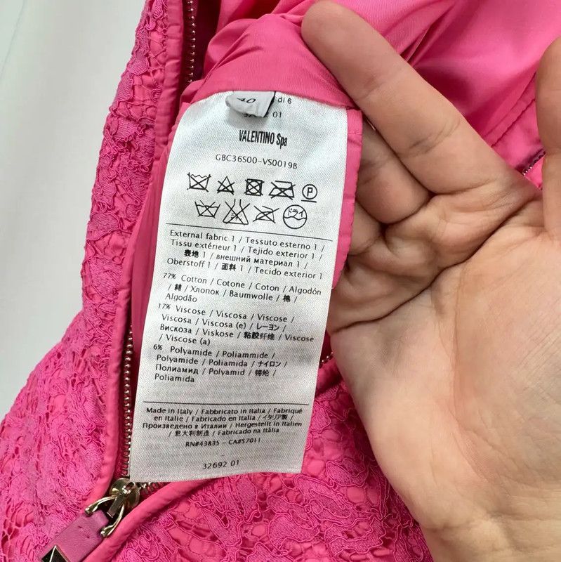 Valentino Valentino Pink Long Down Jacket 0089 Size L / US 10 / IT 46 - 6 Thumbnail