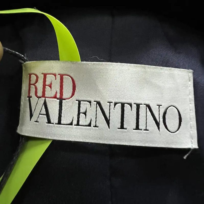 Valentino Valentino Navy Cotton Long Coat for Women 0089 Size ONE SIZE - 4 Thumbnail