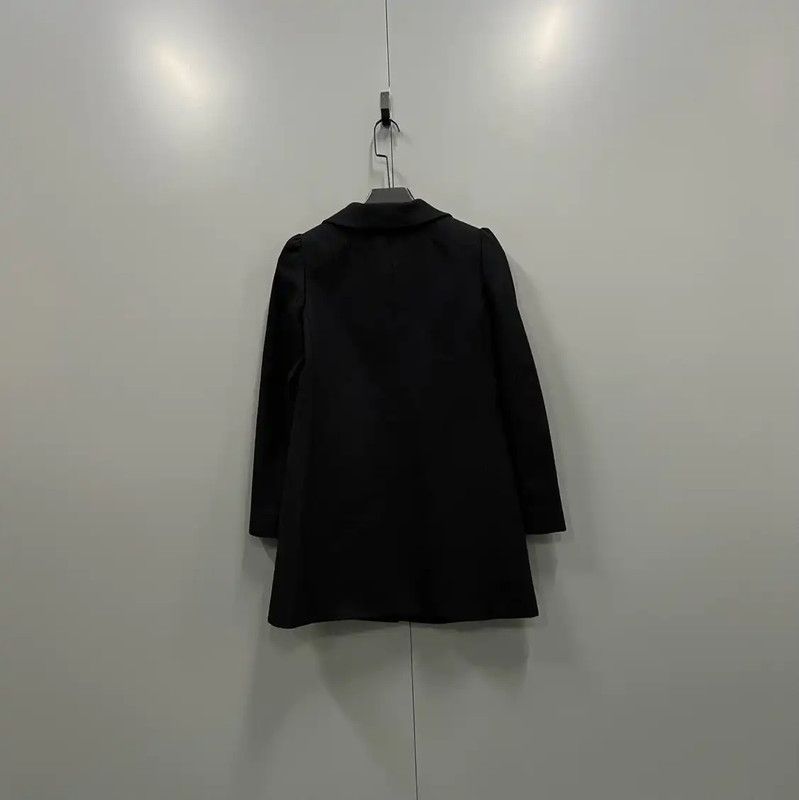 Valentino Valentino Black Cotton Mid-Length Coat for Women 0089 Size ONE SIZE - 2 Thumbnail