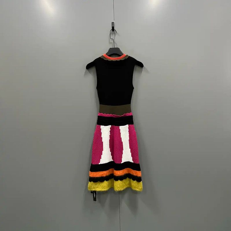 Valentino Valentino Multicolor Wool Midi Dress for Women 0089 Size XS / US 0-2 / IT 36-38 - 3 Thumbnail