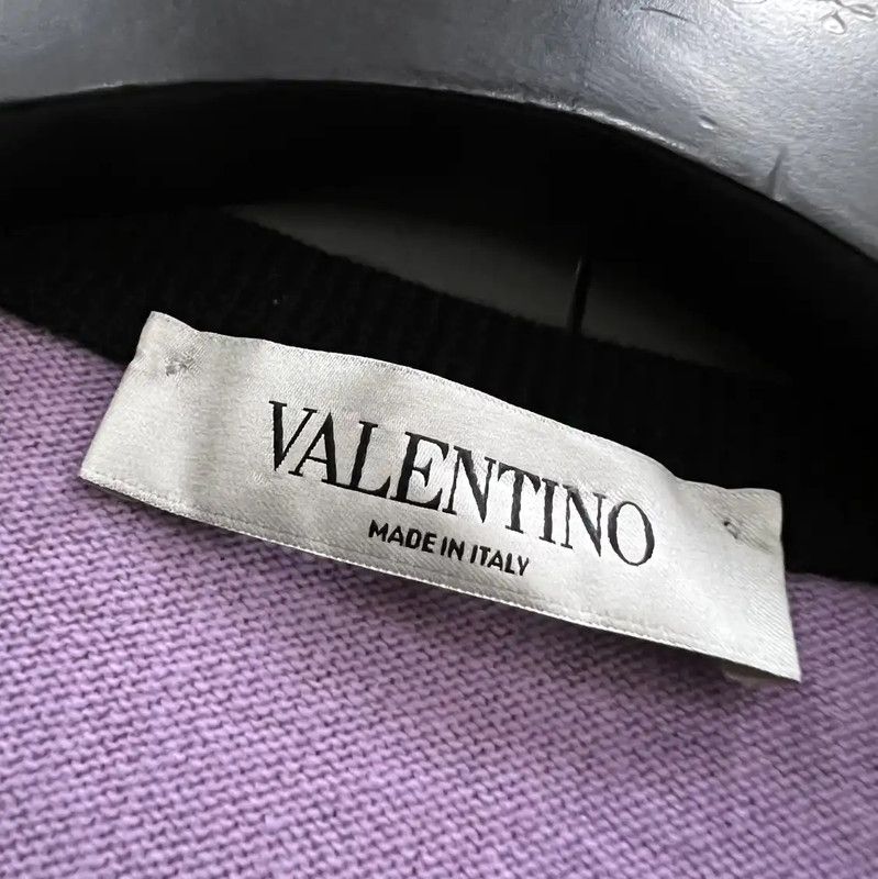 Valentino Valentino Women's Purple Wool Long Sleeve Sweater 0089 Size S / US 4 / IT 40 - 2 Thumbnail