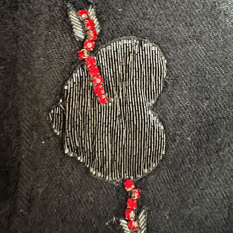 Valentino Valentino Black Wool Embroidered Skirt 0089 Size 23" - 5 Thumbnail