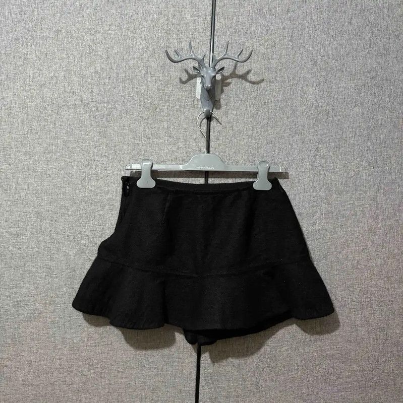 Valentino Valentino Black Wool Embroidered Skirt 0089 Size 23" - 2 Thumbnail