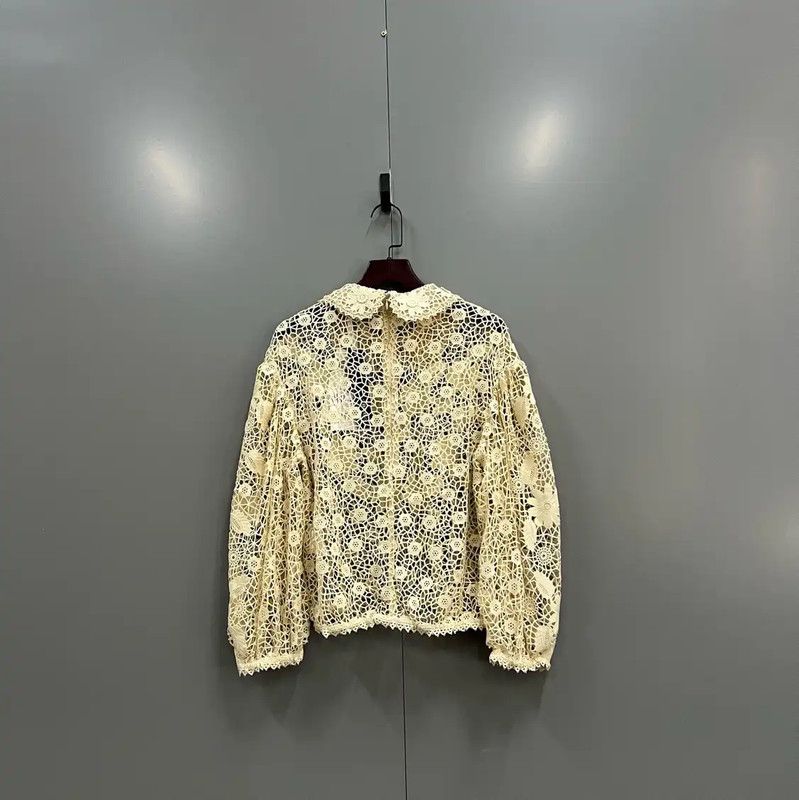 Valentino Valentino Beige Cotton Long Sleeve Top 0089 Size ONE SIZE - 2 Thumbnail