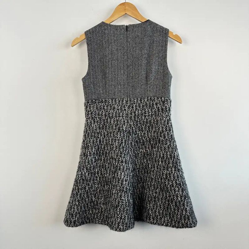 Valentino Valentino Gray Wool Dress for Women 0089 Size L / US 10 / IT 46 - 2 Thumbnail
