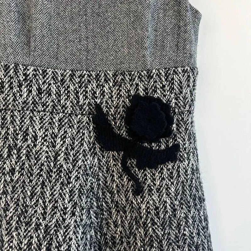 Valentino Valentino Gray Wool Dress for Women 0089 Size L / US 10 / IT 46 - 4 Thumbnail