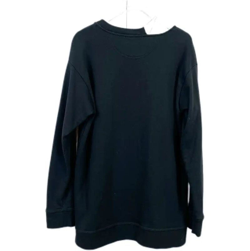 Valentino Valentino Black Cotton Short Sleeve Sweatshirt 0089 Size L / US 10 / IT 46 - 2 Thumbnail