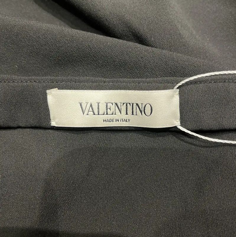 Valentino Valentino Black Silk Short Sleeve Top 0089 Size M / US 6-8 / IT 42-44 - 3 Thumbnail