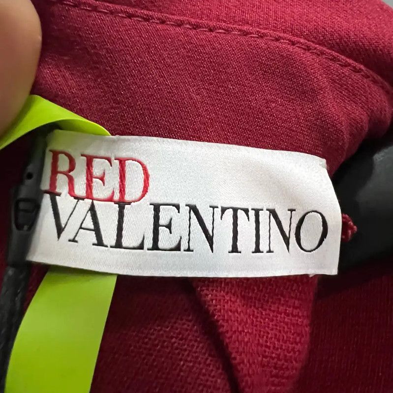 Valentino Valentino Red Long-Sleeve Dress for Women 0089 Size ONE SIZE - 4 Thumbnail