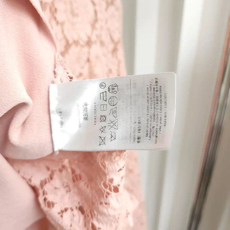 Valentino Valentino Pink Short Sleeve Lace Top 0089 Size S / US 4 / IT 40 - 5 Thumbnail