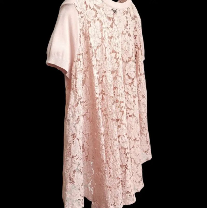 Valentino Valentino Pink Short Sleeve Lace Top 0089 Size S / US 4 / IT 40 - 7 Thumbnail