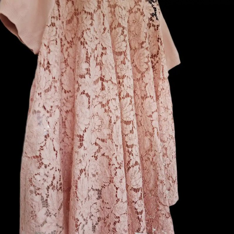 Valentino Valentino Pink Short Sleeve Lace Top 0089 Size S / US 4 / IT 40 - 4 Thumbnail