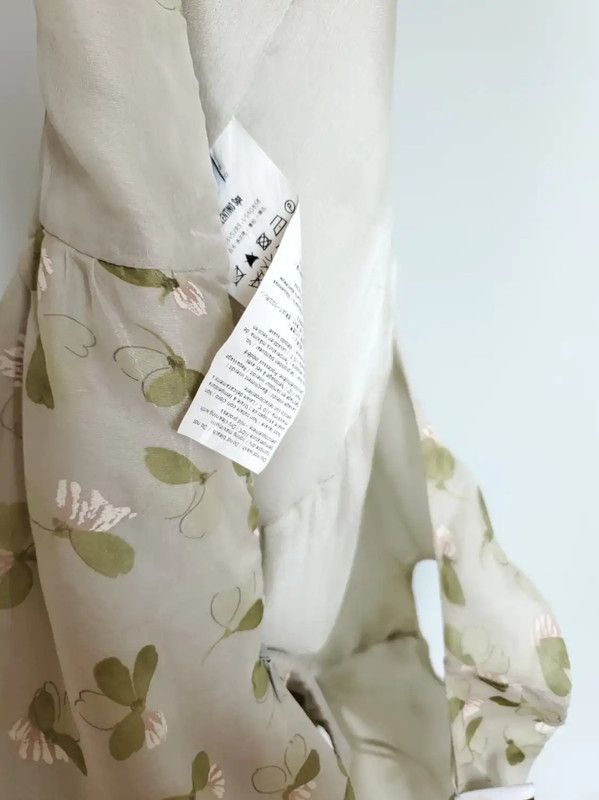 Valentino Valentino Summer Green Silk Floral Dress 0089 Size M / US 6-8 / IT 42-44 - 5 Thumbnail