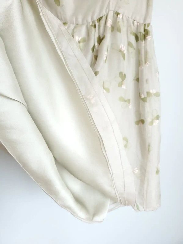 Valentino Valentino Summer Green Silk Floral Dress 0089 Size M / US 6-8 / IT 42-44 - 7 Thumbnail