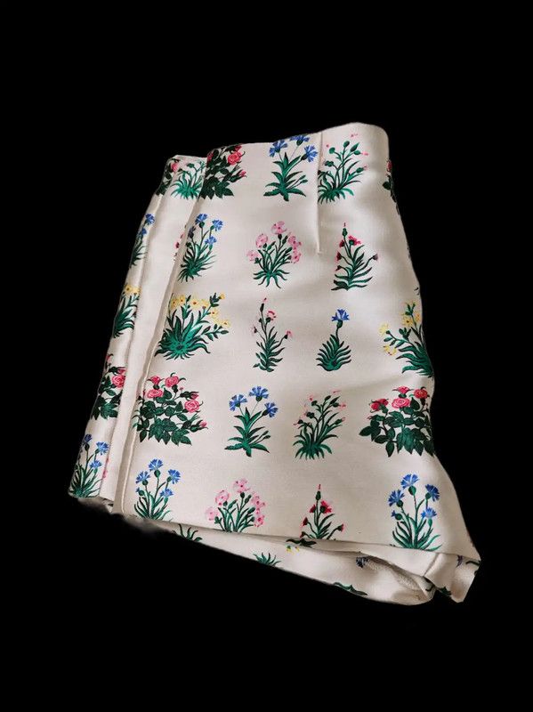 Valentino Valentino Summer White Silk Printed Shorts 0089 Size 23" - 2 Thumbnail