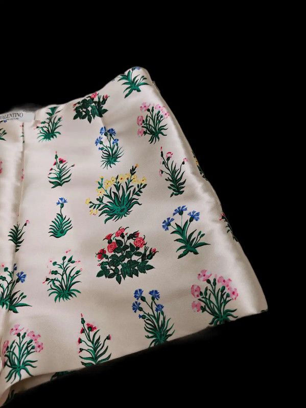 Valentino Valentino Summer White Silk Printed Shorts 0089 Size 23" - 6 Thumbnail