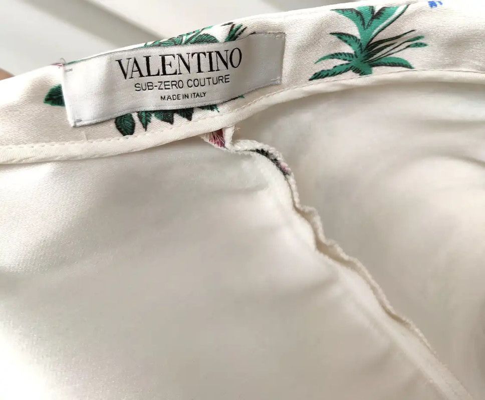 Valentino Valentino Summer White Silk Printed Shorts 0089 Size 23" - 3 Thumbnail