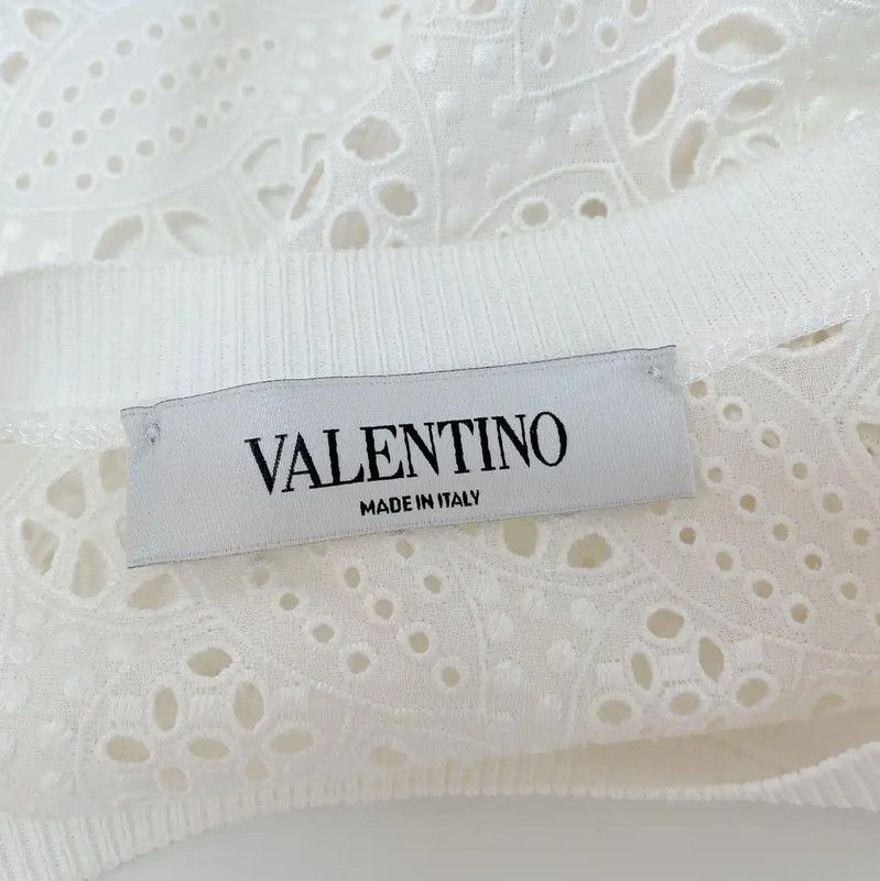 Valentino Valentino White Short Sleeve T-Shirt 0089 Size S / US 4 / IT 40 - 7 Thumbnail