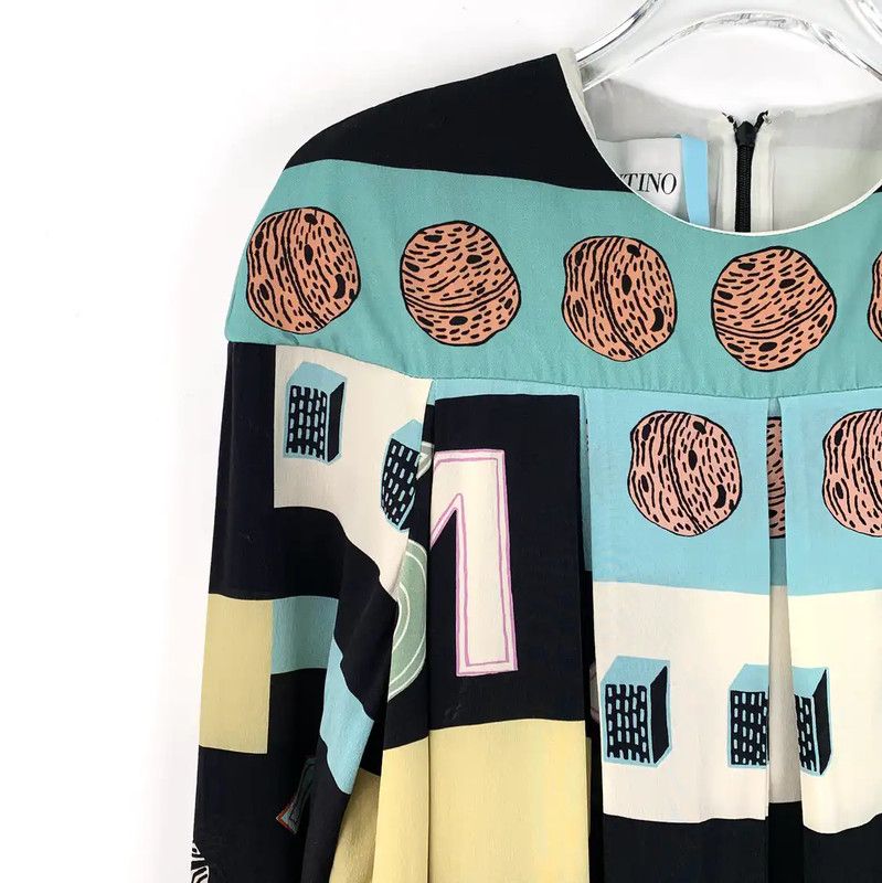 Valentino Valentino Multicolor Silk Dress for Women 0089 Size M / US 6-8 / IT 42-44 - 3 Thumbnail