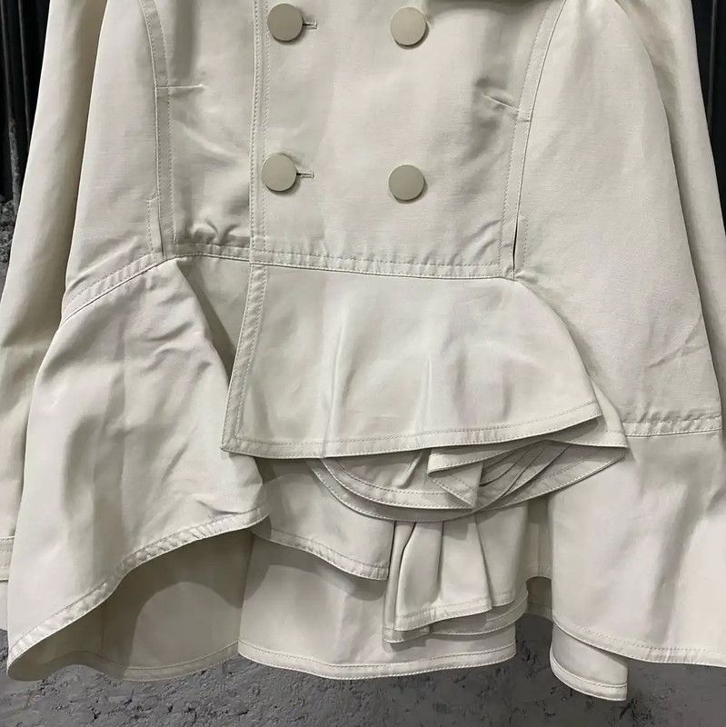 Valentino Valentino Cream Spring Autumn Women's Jacket 0089 Size ONE SIZE - 4 Thumbnail