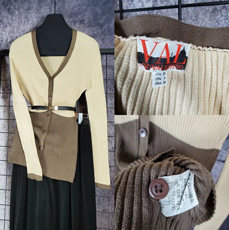 Valentino Valentino Coffee Color Long Sleeve Pullover Sweater 0089 Size M / US 6-8 / IT 42-44 - 2 Thumbnail
