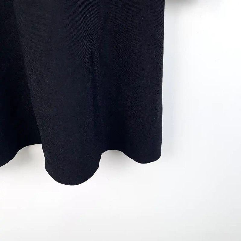 Valentino Valentino Black Midi Dress with White Detailing 0089 Size M / US 6-8 / IT 42-44 - 5 Thumbnail