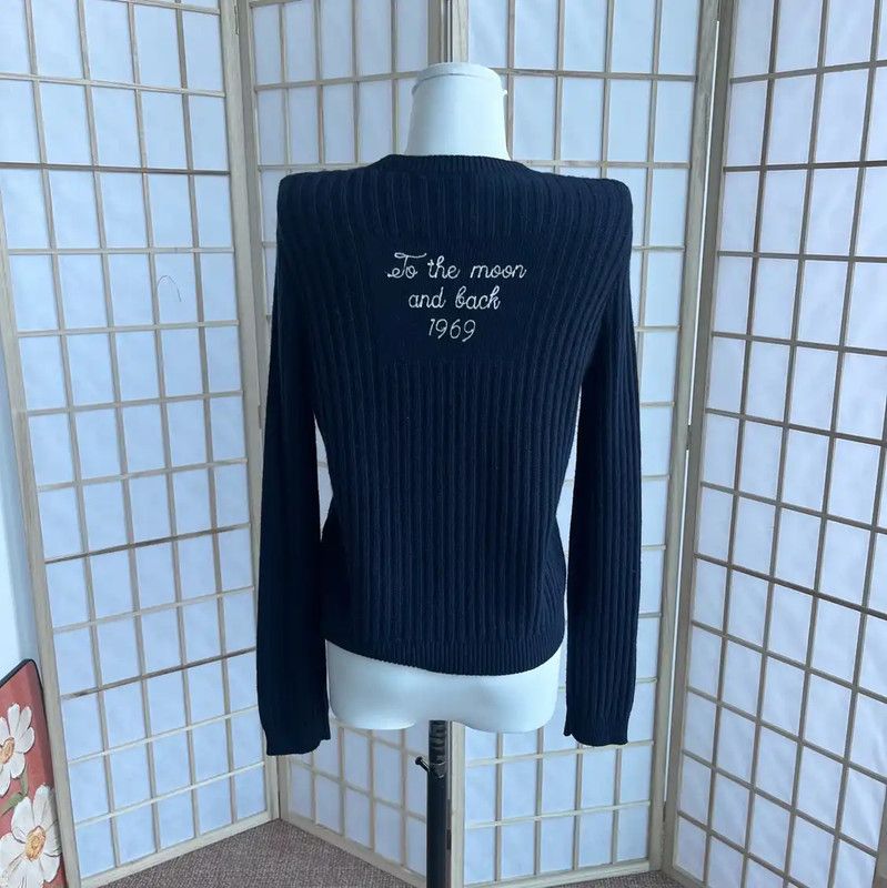 Valentino Valentino Black Wool Women's Cardigan 0089 Size S / US 4 / IT 40 - 2 Thumbnail