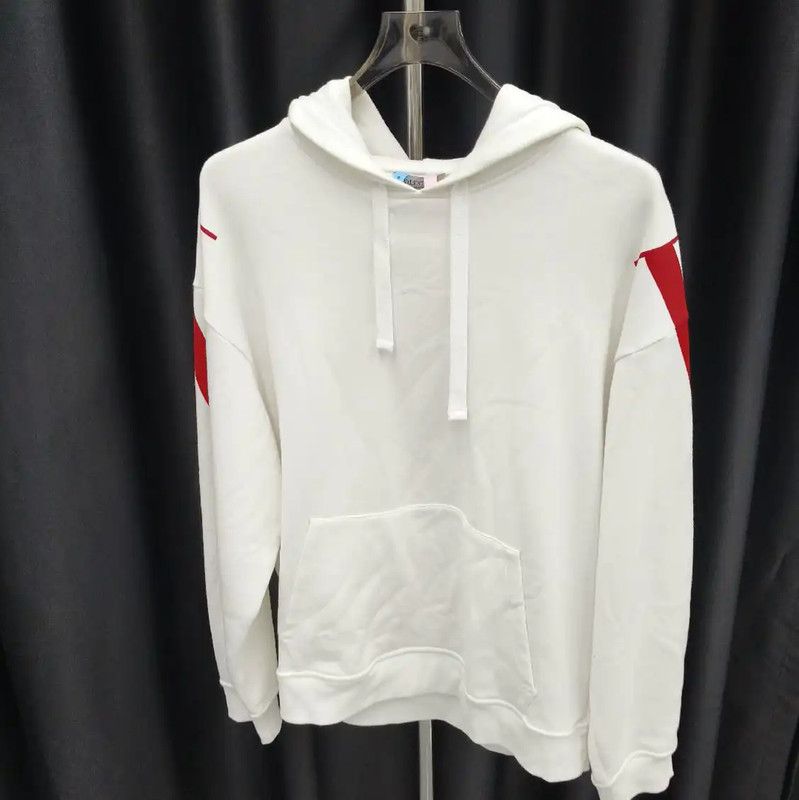 Valentino Valentino White Women's Hoodie with Red Detail 0089 Size L / US 10 / IT 46 - 3 Thumbnail