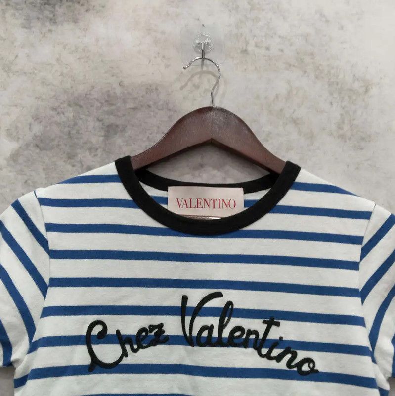 Valentino Valentino Striped Summer Cotton Women's T-Shirt 0089 Size M / US 6-8 / IT 42-44 - 3 Thumbnail