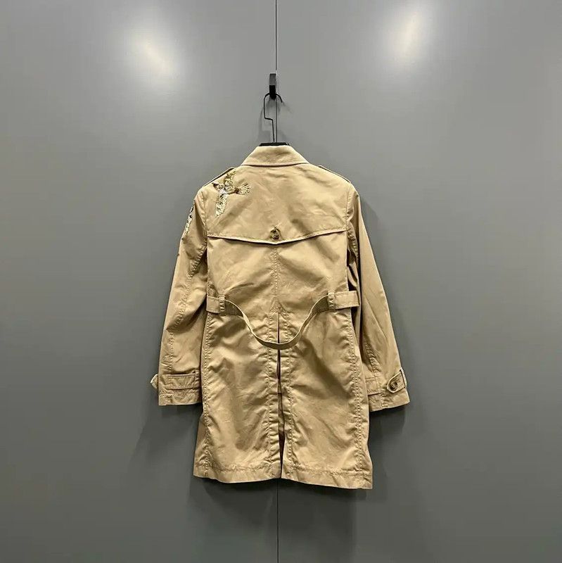 Valentino Valentino Khaki Cotton Mid-Length Women's Trench Coat 0089 Size M / US 6-8 / IT 42-44 - 2 Thumbnail