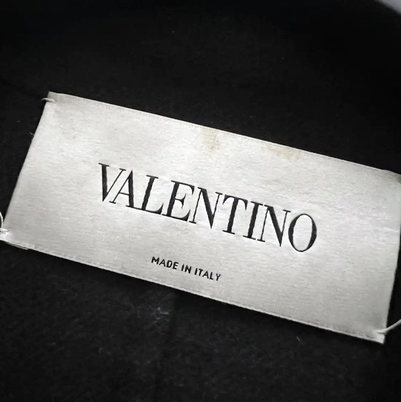 Valentino Valentino Black Cotton Long Coat for Women 0089 Size ONE SIZE - 2 Thumbnail