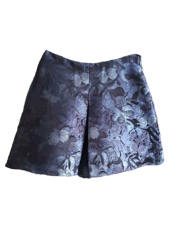 Valentino Valentino Floral Print Women's Shorts in Dark Blue 0089 Size 23" - 2 Thumbnail