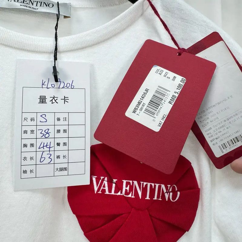 Valentino Valentino White Cotton Logo Short Sleeve T-Shirt 0089 Size S / US 4 / IT 40 - 7 Thumbnail