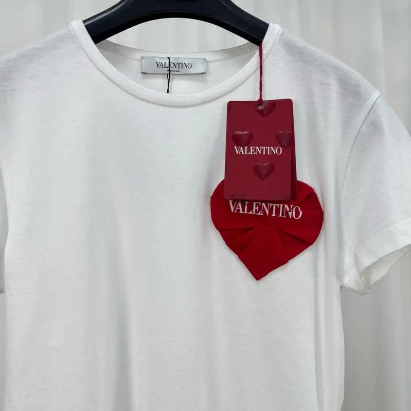 Valentino Valentino White Cotton Logo Short Sleeve T-Shirt 0089 Size S / US 4 / IT 40 - 3 Thumbnail