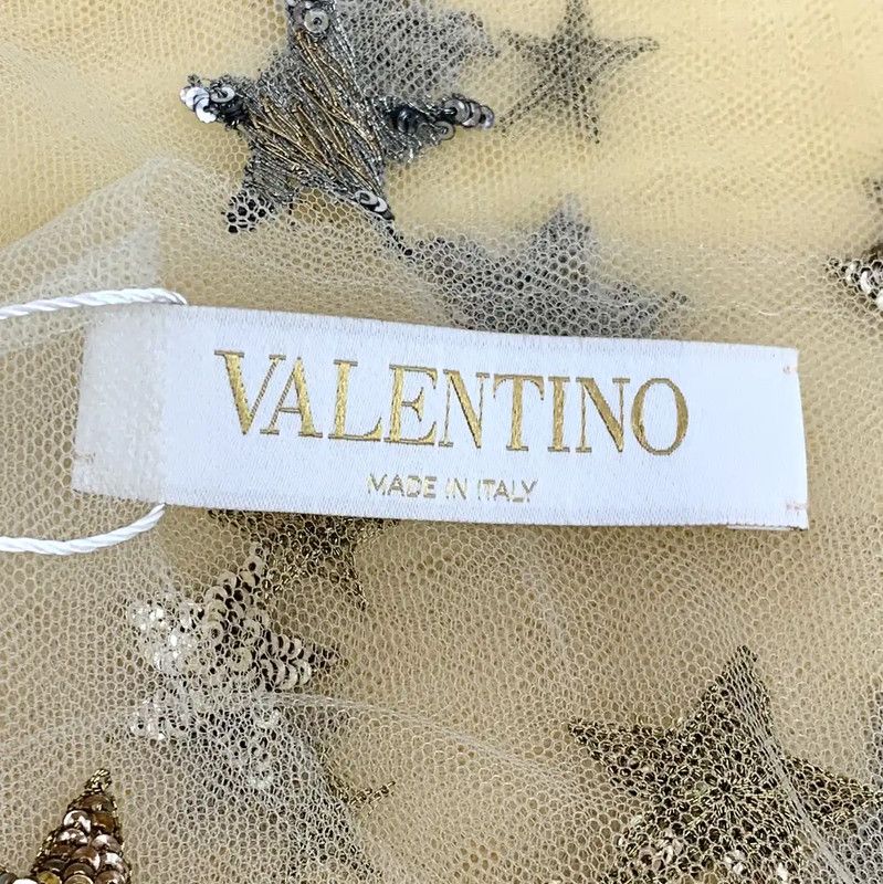 Valentino Valentino Women's Sheer Star Print T-Shirt 0089 Size M / US 6-8 / IT 42-44 - 5 Thumbnail