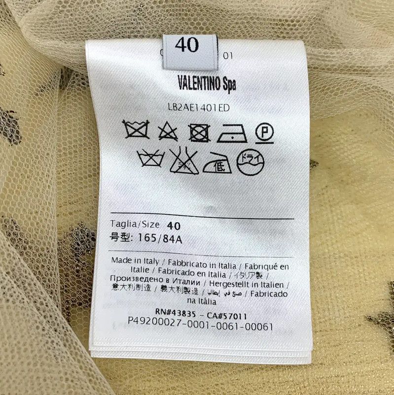 Valentino Valentino Women's Sheer Star Print T-Shirt 0089 Size M / US 6-8 / IT 42-44 - 6 Thumbnail