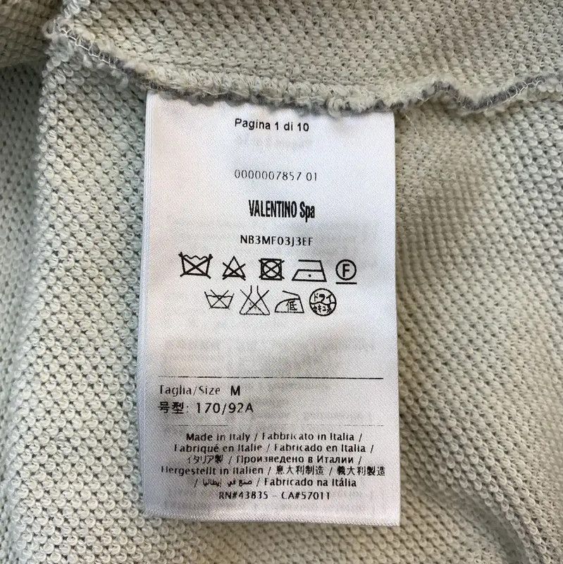 Valentino Valentino Gray Cotton Long Sleeve Crop Sweatshirt 0089 Size M / US 6-8 / IT 42-44 - 7 Thumbnail