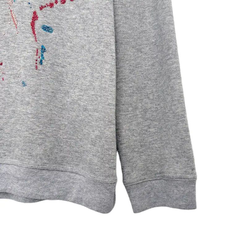 Valentino Valentino Gray Cotton Long Sleeve Crop Sweatshirt 0089 Size M / US 6-8 / IT 42-44 - 5 Thumbnail