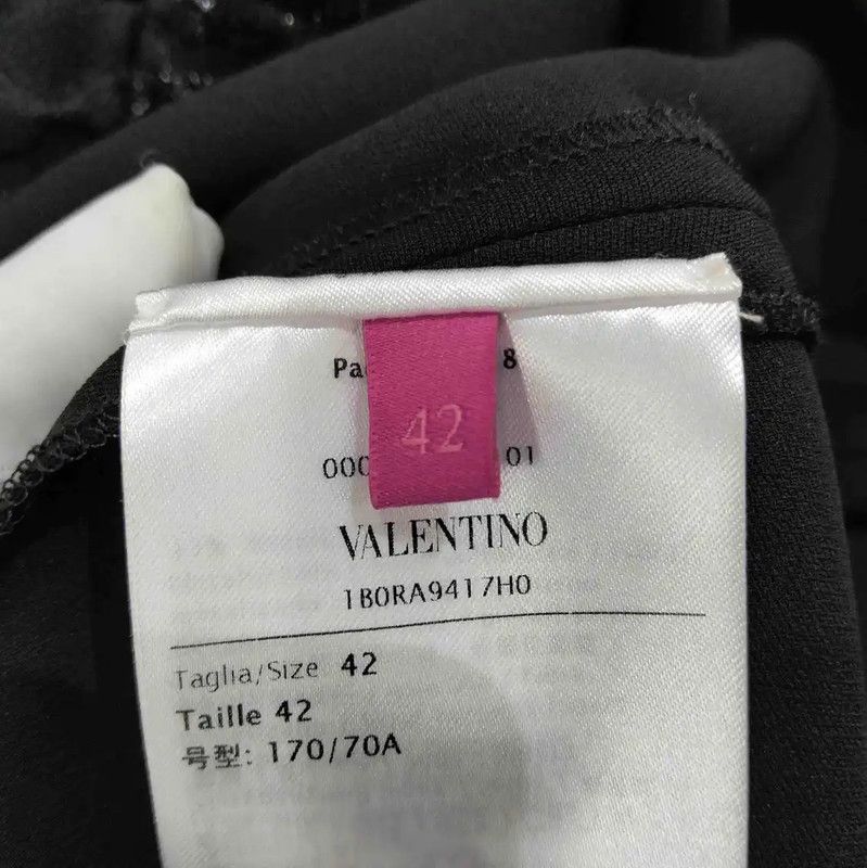 Valentino Valentino Black Summer Skirt with Floral Design 0089 Size 42" / US 20 - 5 Thumbnail