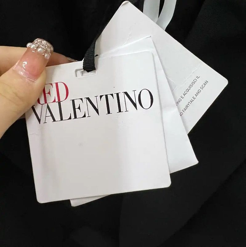 Valentino Valentino Black Cotton Women's Jacket for Spring/Fall 0089 Size ONE SIZE - 4 Thumbnail