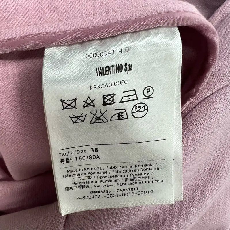 Valentino Valentino Pink Cotton Women's Coat 0089 Size ONE SIZE - 4 Thumbnail