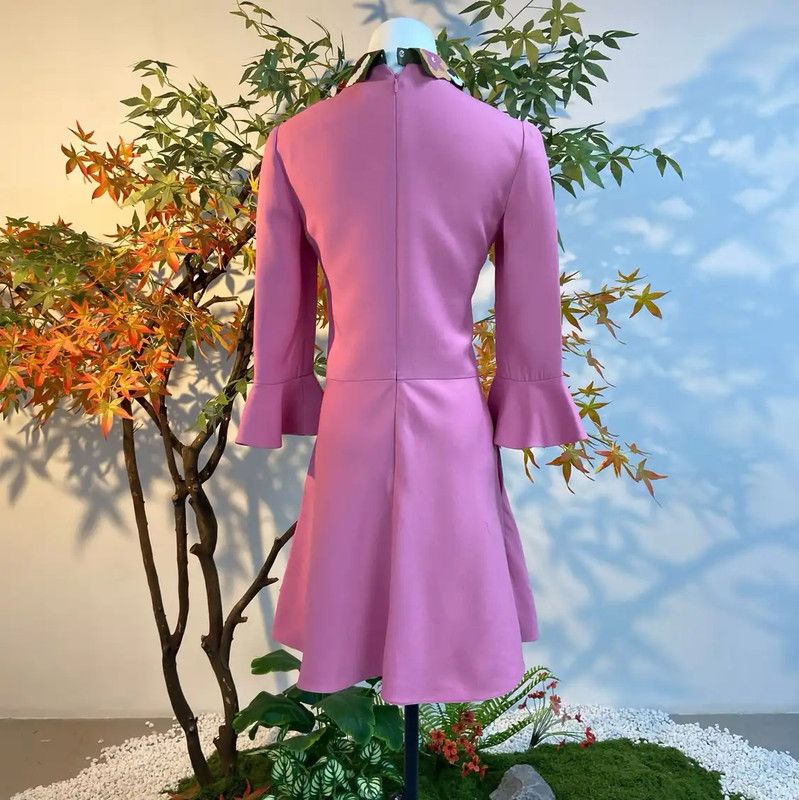Valentino Valentino Pink Silk Dress for Women 0089 Size M / US 6-8 / IT 42-44 - 2 Thumbnail