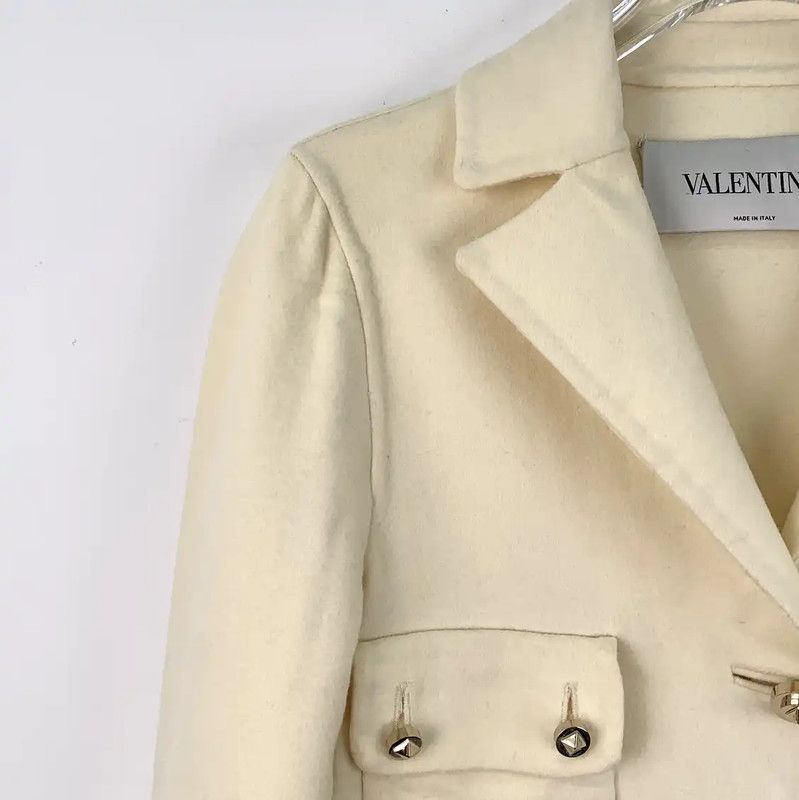 Valentino Valentino Beige Wool Women's Jacket 0089 Size M / US 6-8 / IT 42-44 - 3 Thumbnail