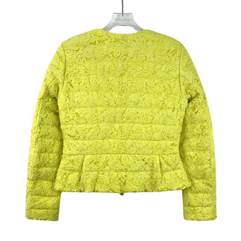 Valentino Valentino Women's Cotton Puff Jacket in Bright Yellow 0089 Size L / US 10 / IT 46 - 2 Thumbnail