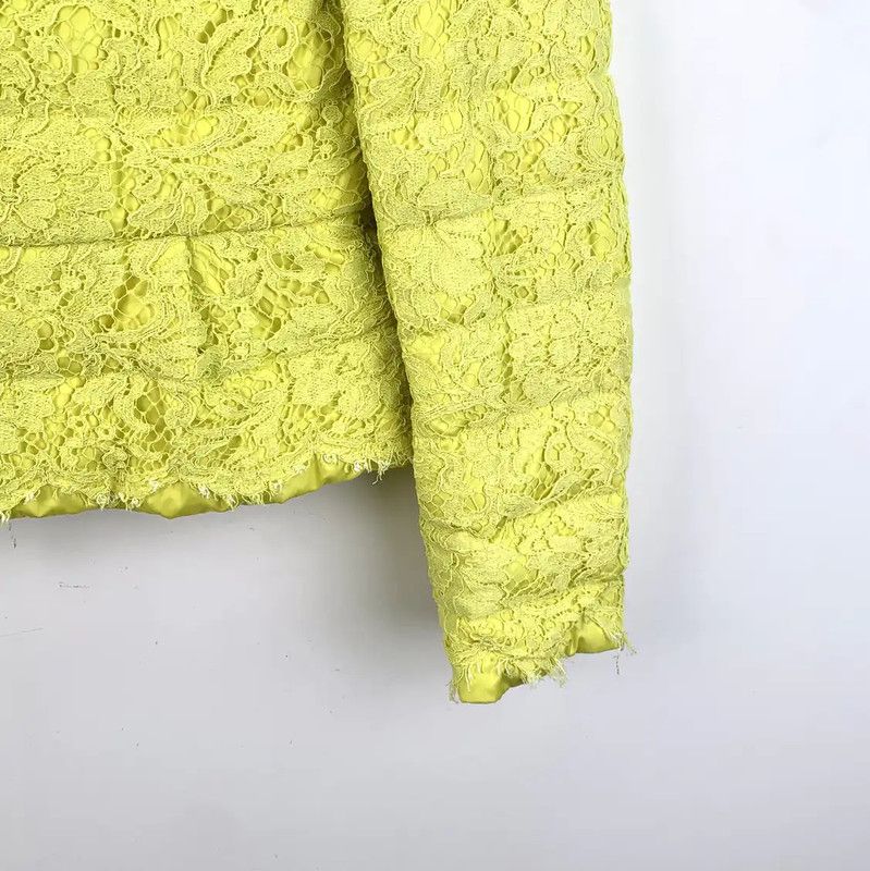 Valentino Valentino Women's Cotton Puff Jacket in Bright Yellow 0089 Size L / US 10 / IT 46 - 4 Thumbnail