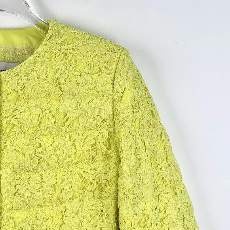 Valentino Valentino Women's Cotton Puff Jacket in Bright Yellow 0089 Size L / US 10 / IT 46 - 3 Thumbnail