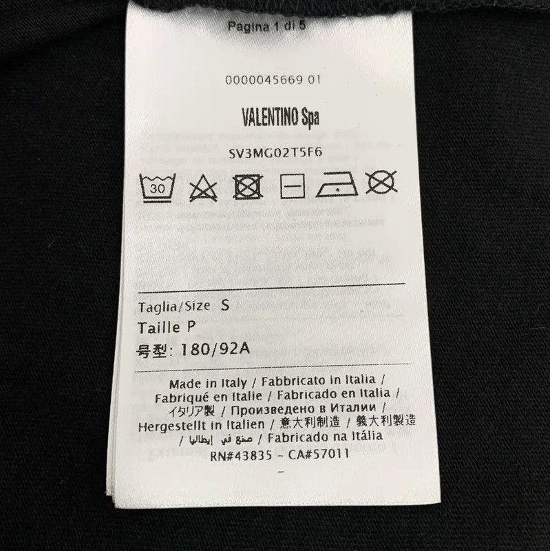 Valentino Valentino Black Cotton Women's T-Shirt 0089 Size S / US 4 / IT 40 - 7 Thumbnail