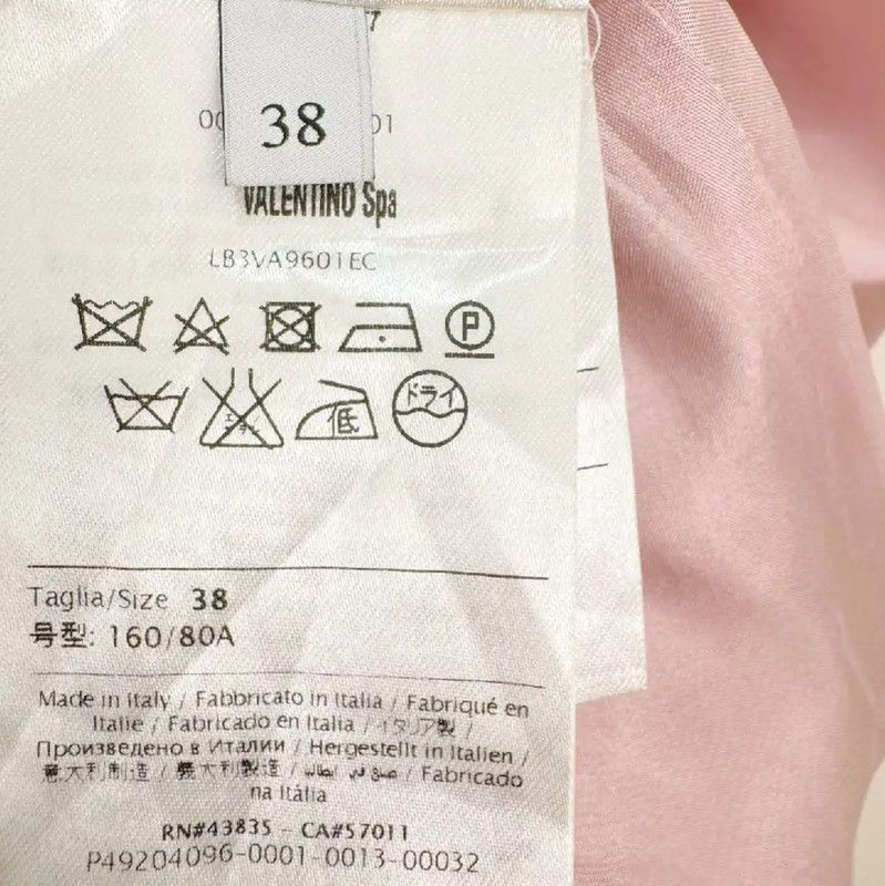 Valentino Valentino Pink Cotton Long Sleeve Dress 0089 Size S / US 4 / IT 40 - 6 Thumbnail