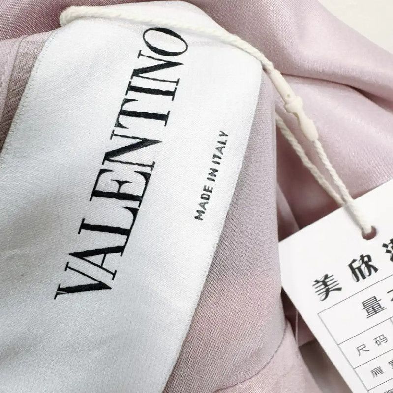 Valentino Valentino Pink Cotton Long Sleeve Dress 0089 Size S / US 4 / IT 40 - 4 Thumbnail