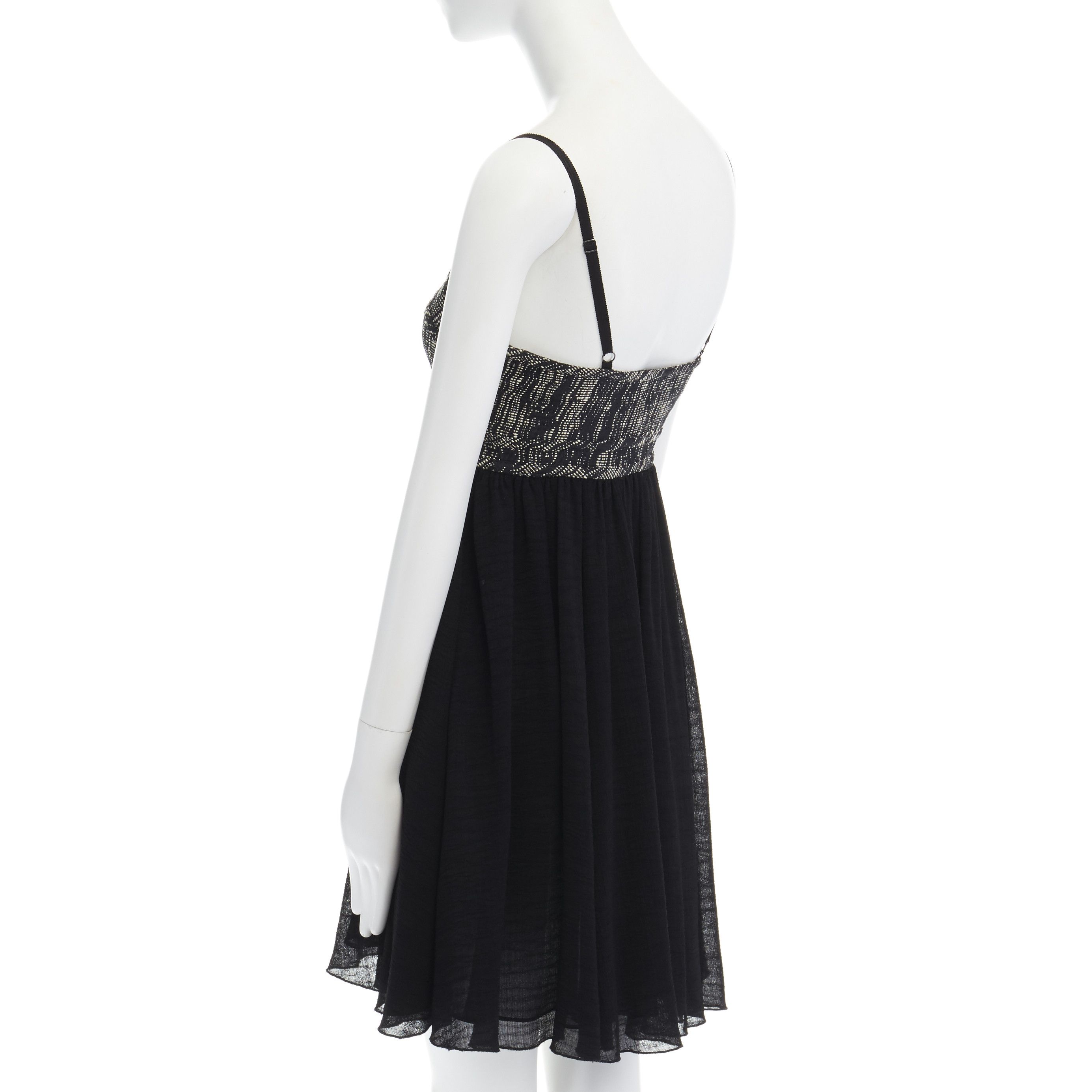 Proenza Schouler PROENZA SCHOULER grey tweed bust silk flounce skirt mini dress XS FR34 US2 UK6 Size XS / US 0-2 / IT 36-38 - 6 Thumbnail